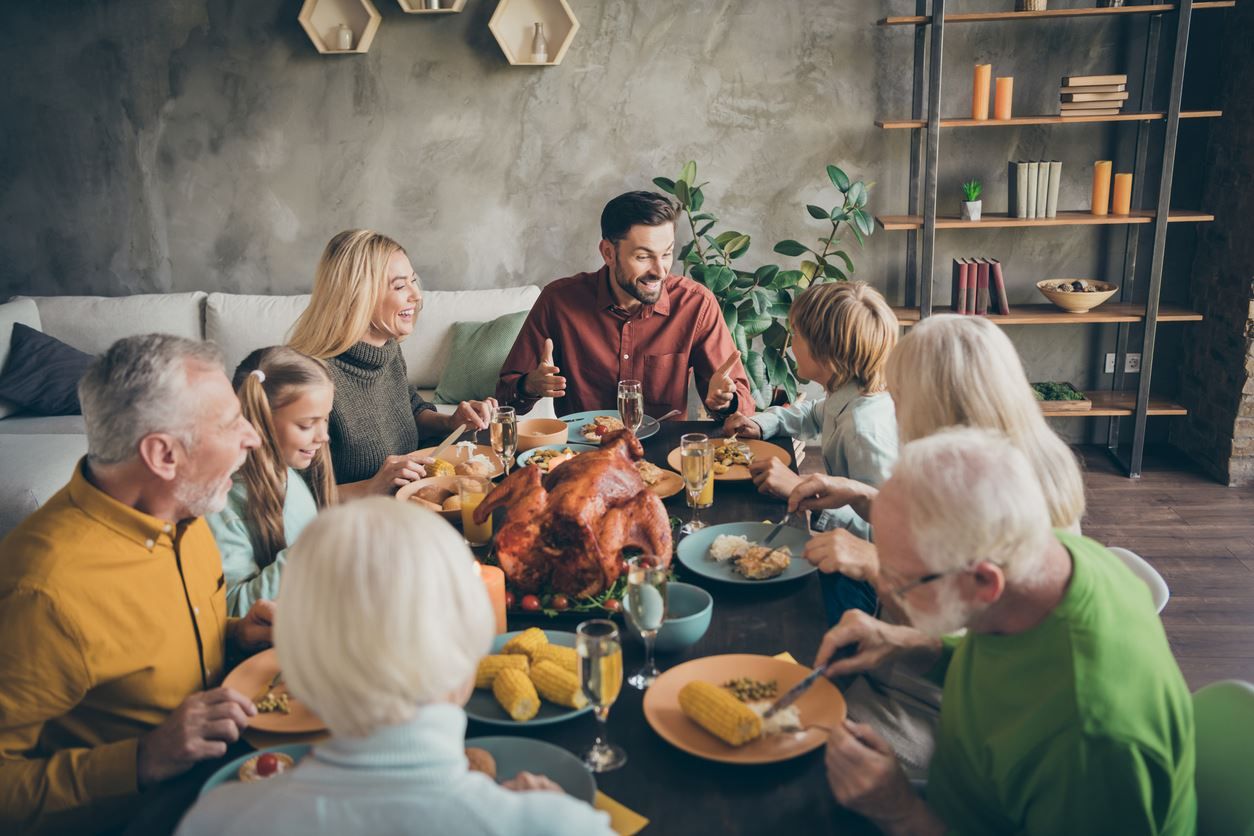 Family at dinner